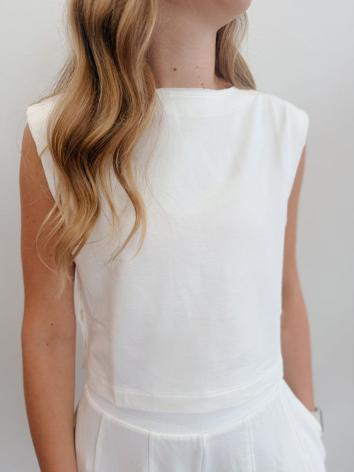 French Terry Crop Boxy Top