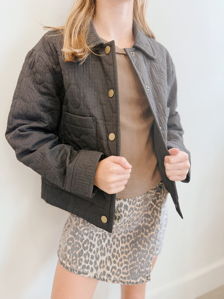 Cropped Ribbed Petal Jacket