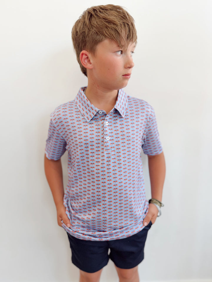 Boys Inlet Polo Freedom Flag