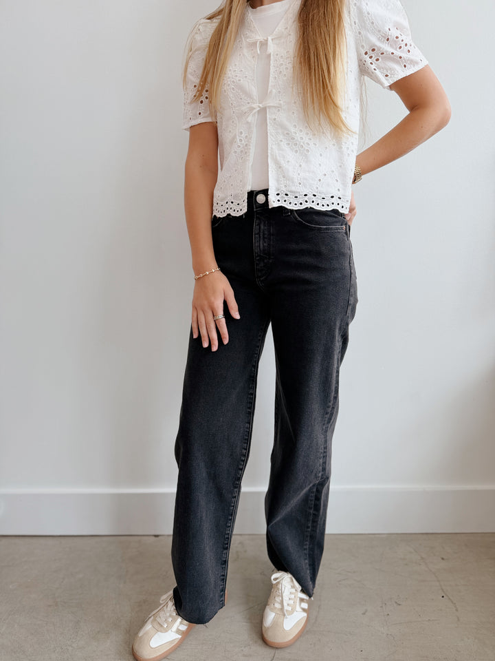 Lily Nightshade Wide Leg Jeans