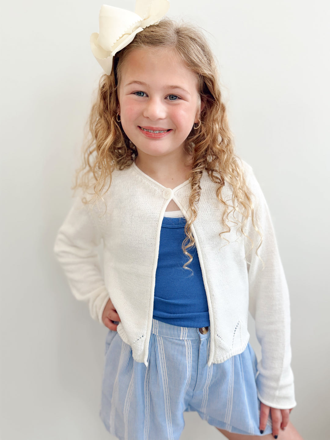 Scallop Hem Knit Cardigan
