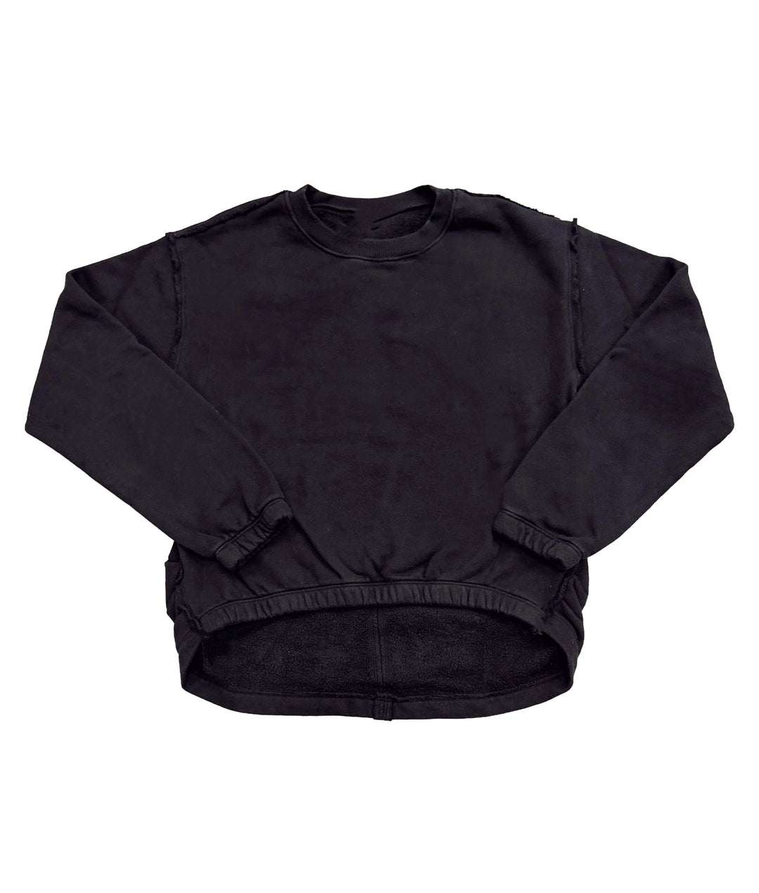 Cotton Fleece Raw Edge Tunic
