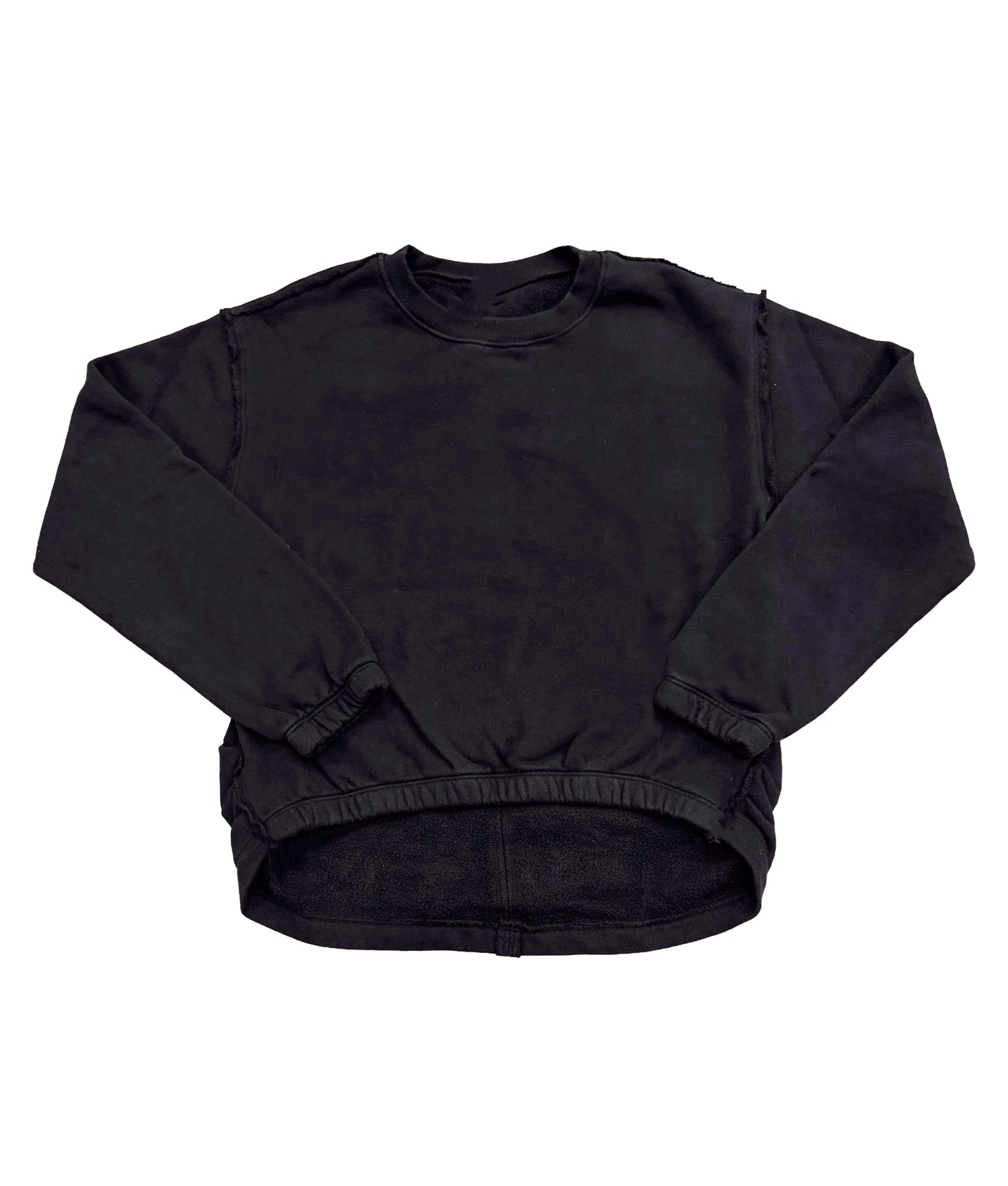 Cotton Fleece Raw Edge Tunic