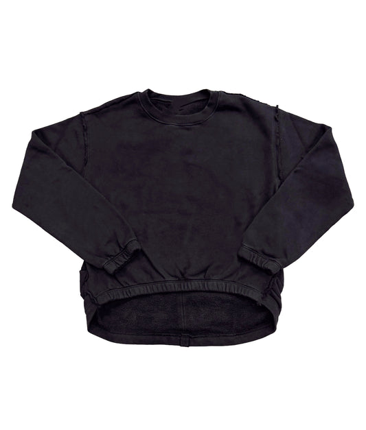 Cotton Fleece Raw Edge Tunic