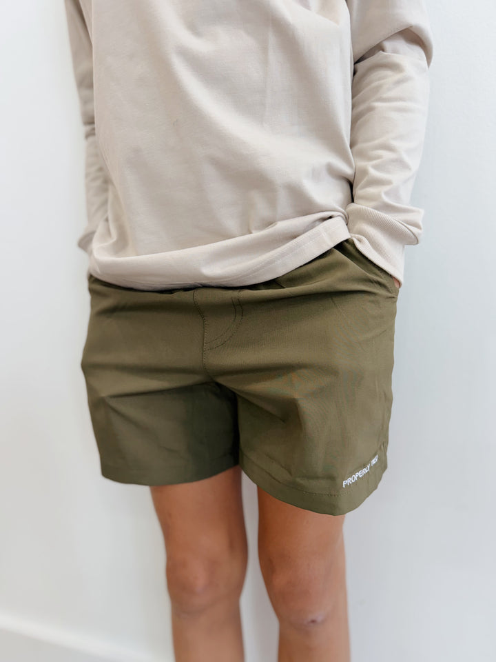 Boys Olive Pintail Short