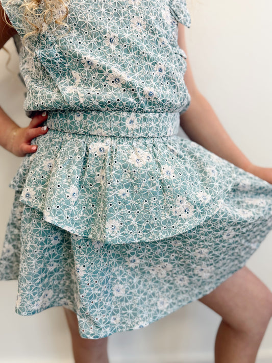 Parker Embroidered Petals Skort