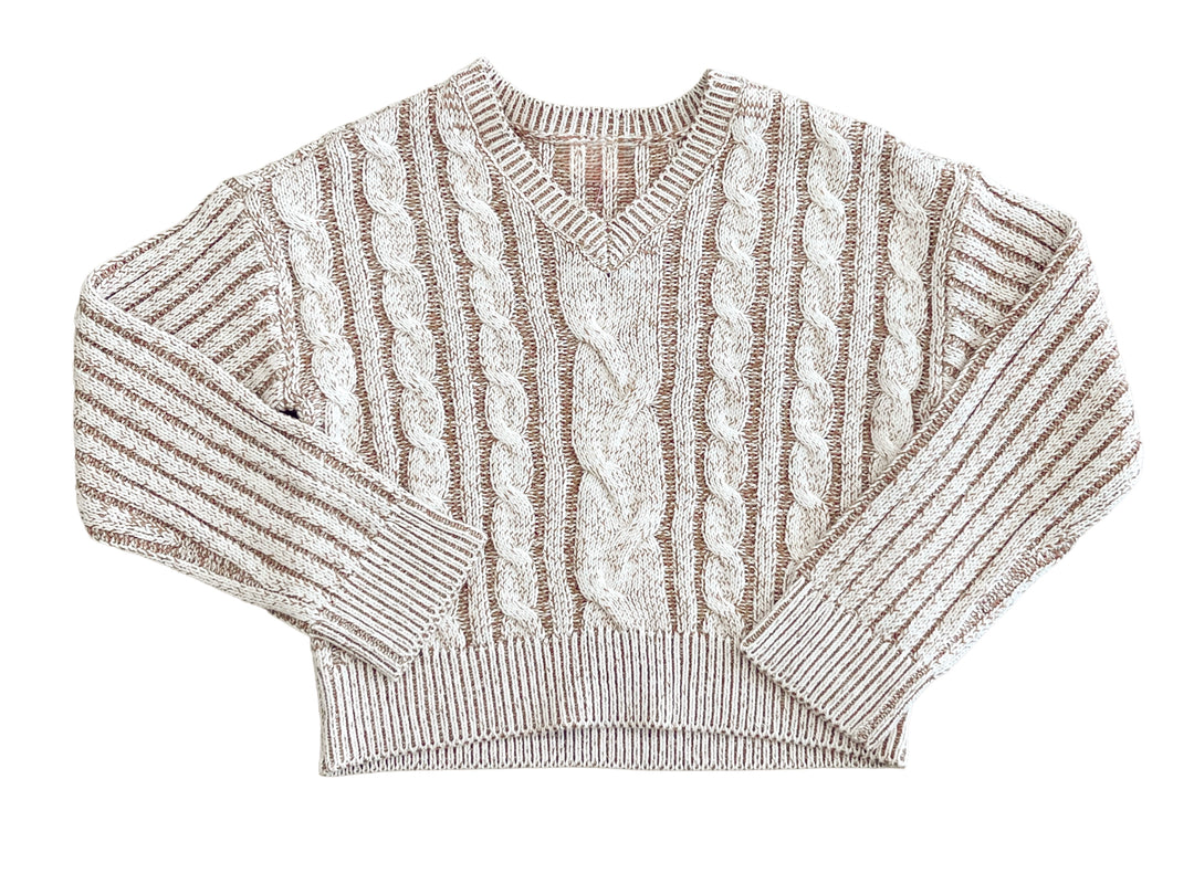 Suede Knit Detail Sweater