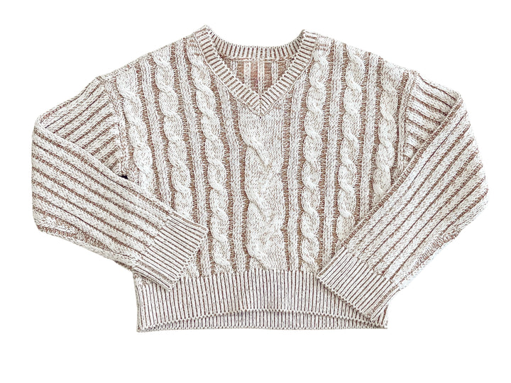 Suede Knit Detail Sweater