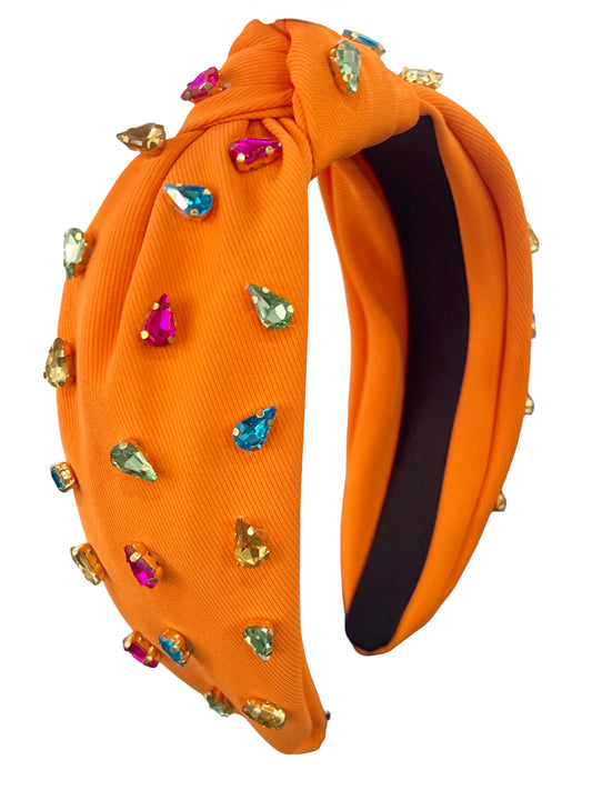 Orange Jeweled Headband