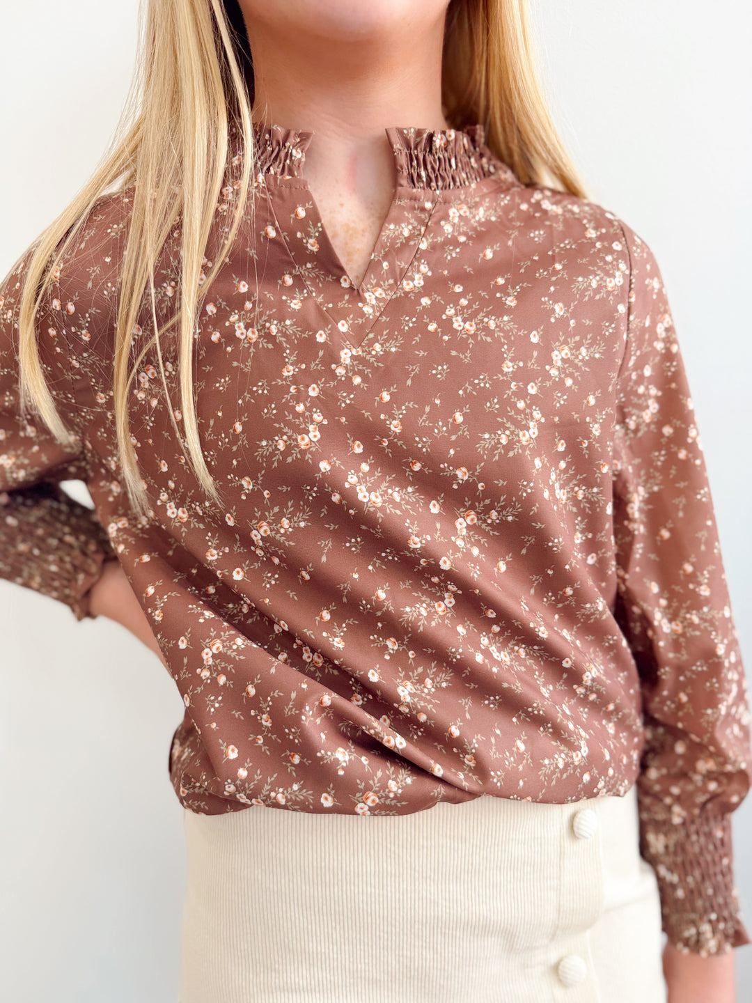 Elizabeth Brown Sugar Blooms Top