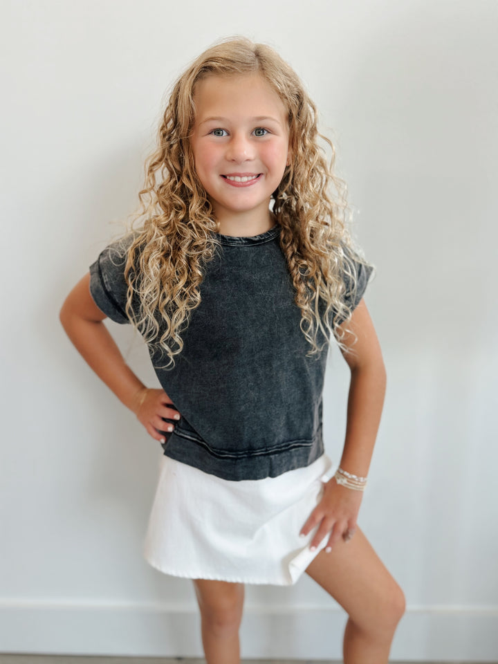 Girls Tulip Back Knit Tee