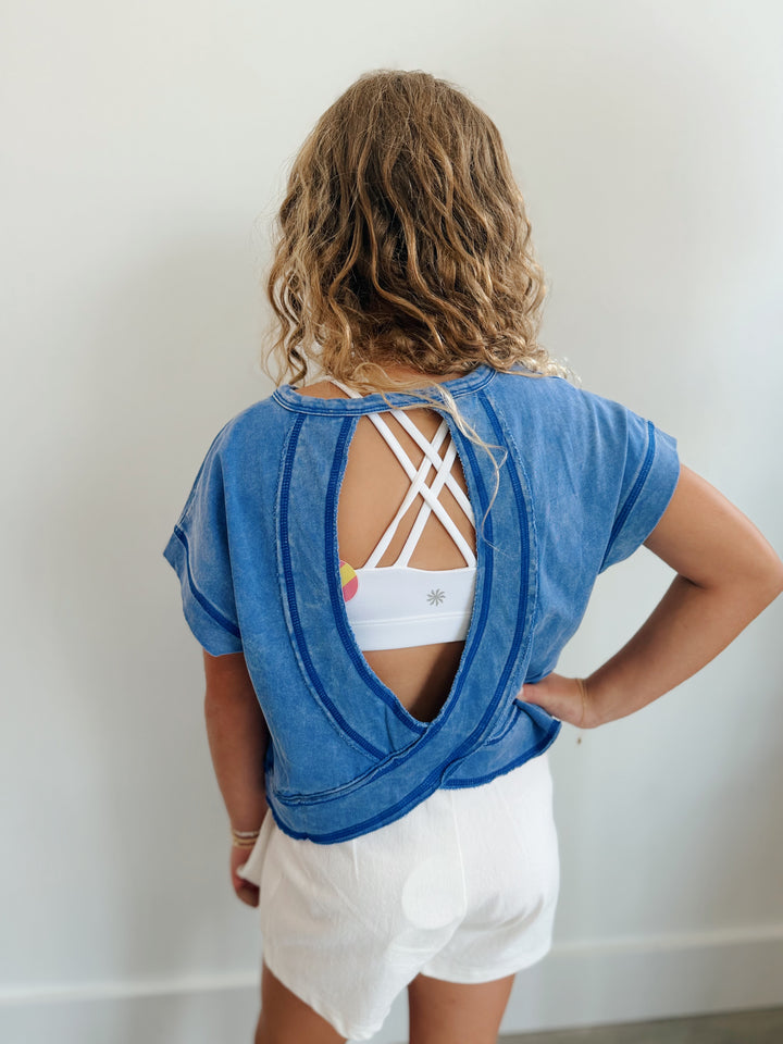 Girls Tulip Back Knit Tee