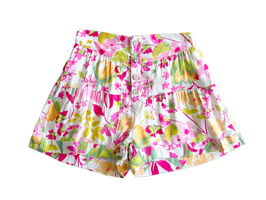 Floral Button Detail Shorts