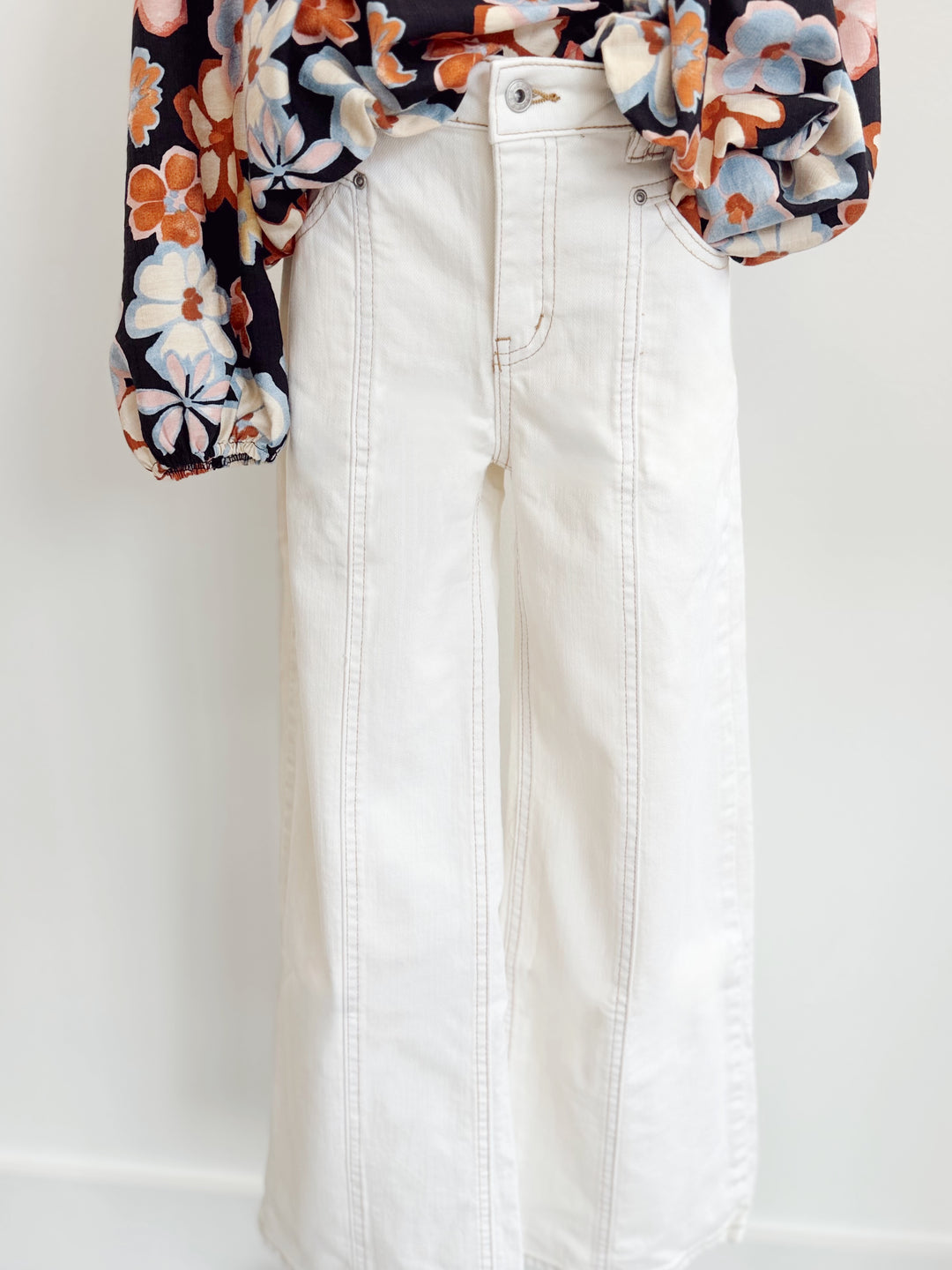 T Seam Carpenter Wide Leg Jean