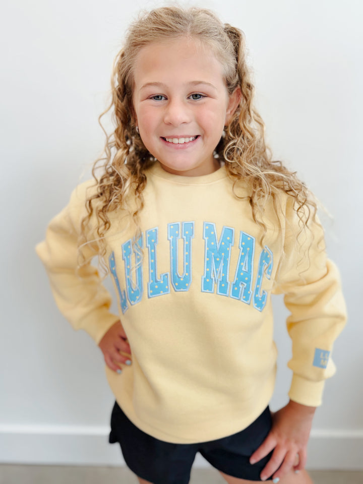 Girls Lulu Mac Polka Dot Stitch Sweatshirt