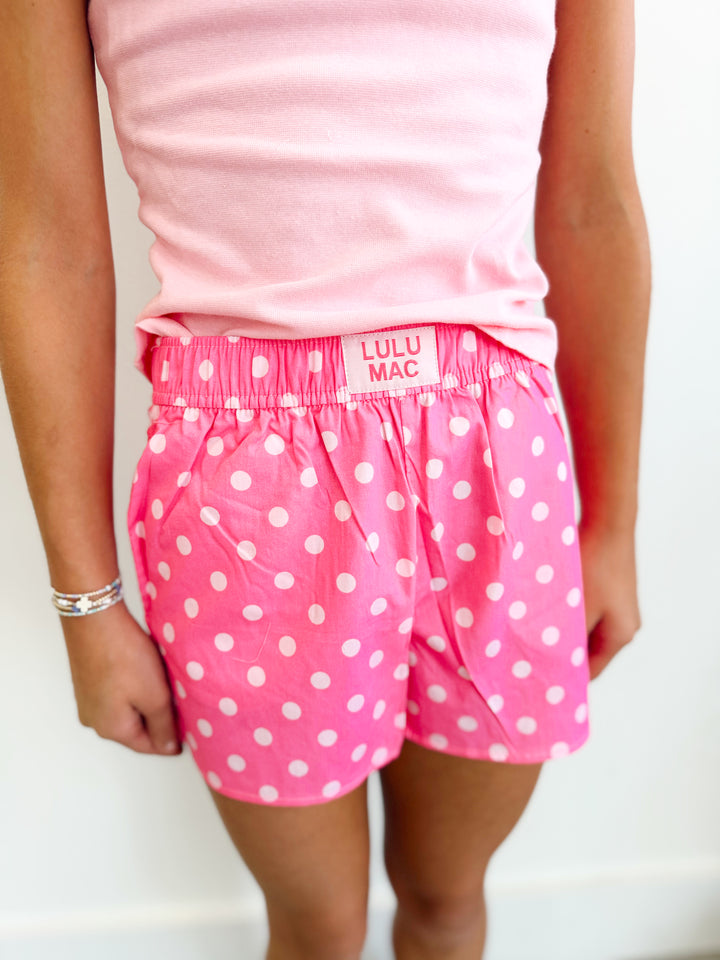 Girls Lulu Mac Active Polka Dot Shorts