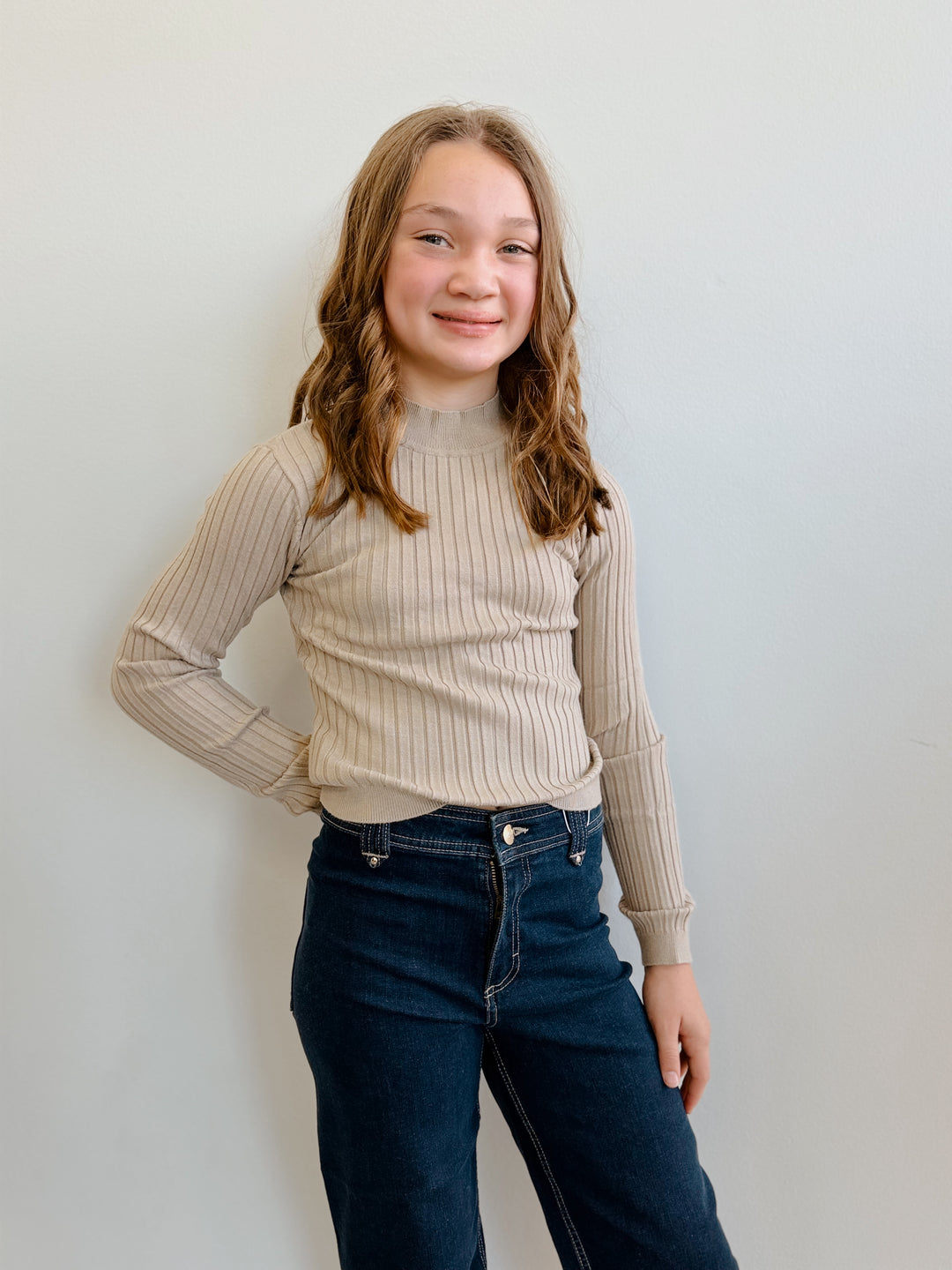 Mocha Mock Neck