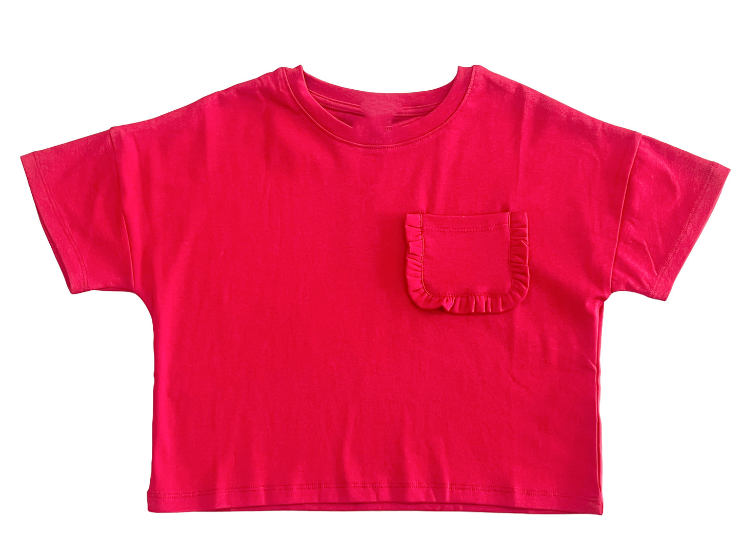 Ruffle Pocket Knit Tee