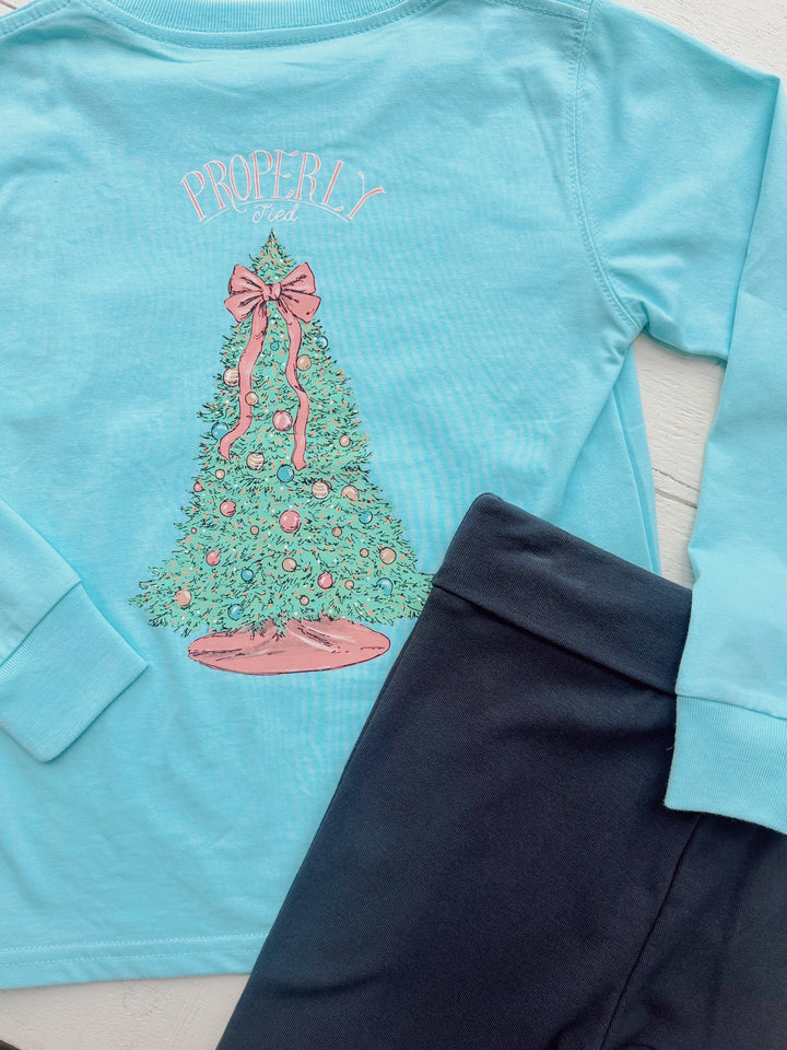 Girls Merry &amp; Bright LS Tee