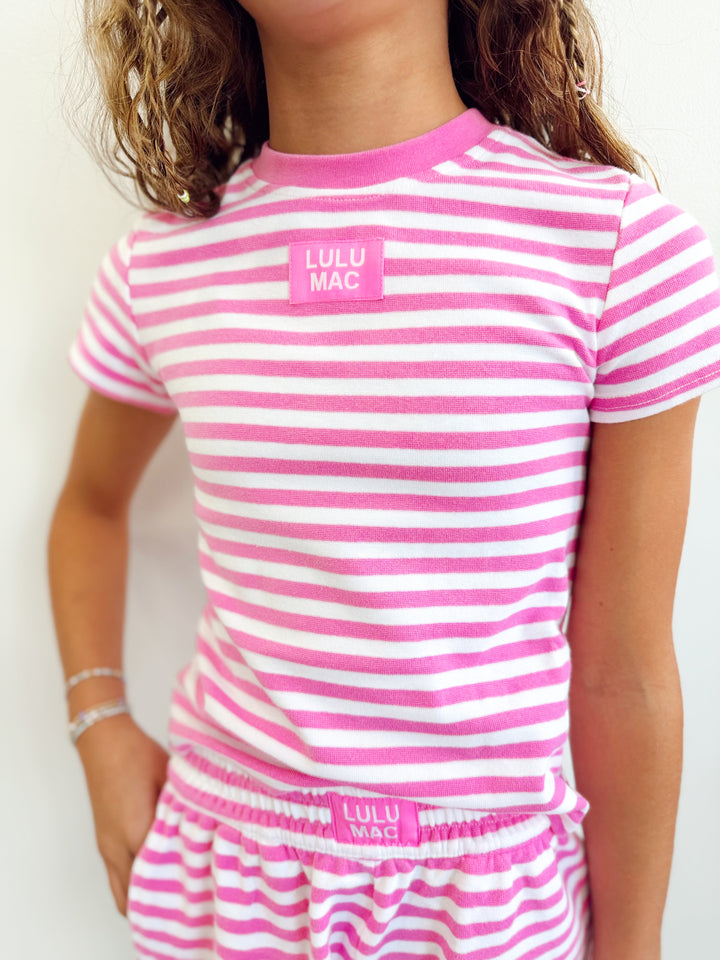 Girls Lulu Mac Stripe Baby Doll Tee