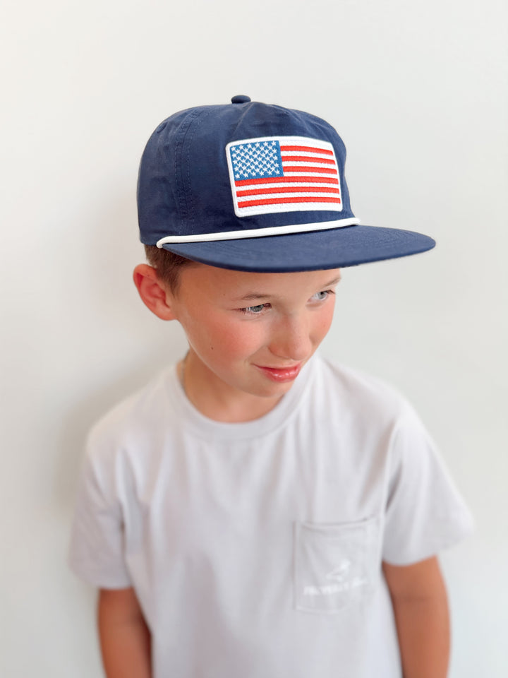 Boys Americana Flag Classic Rope Hat