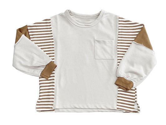 Stripe & Color Block Knit Top
