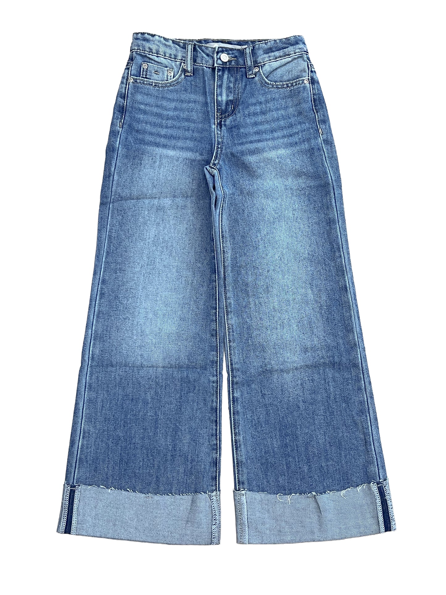 Wide Leg Cuff Jean