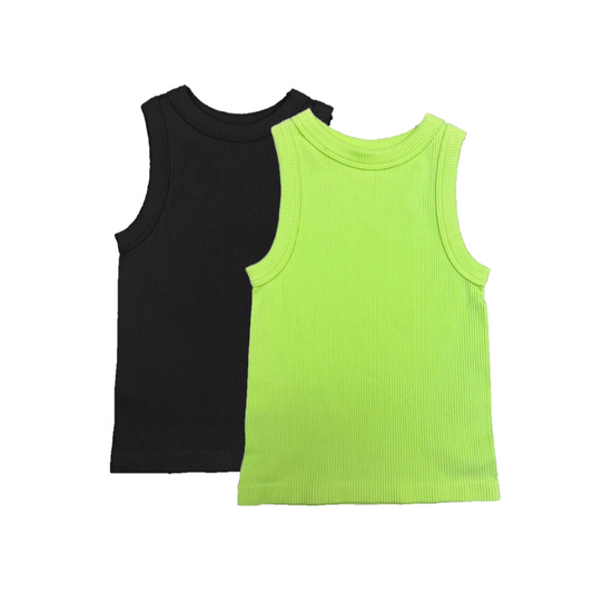 High Neck Ribbed Tank