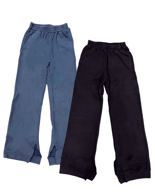 Cotton Fleece Spilt Hem Sweatpants