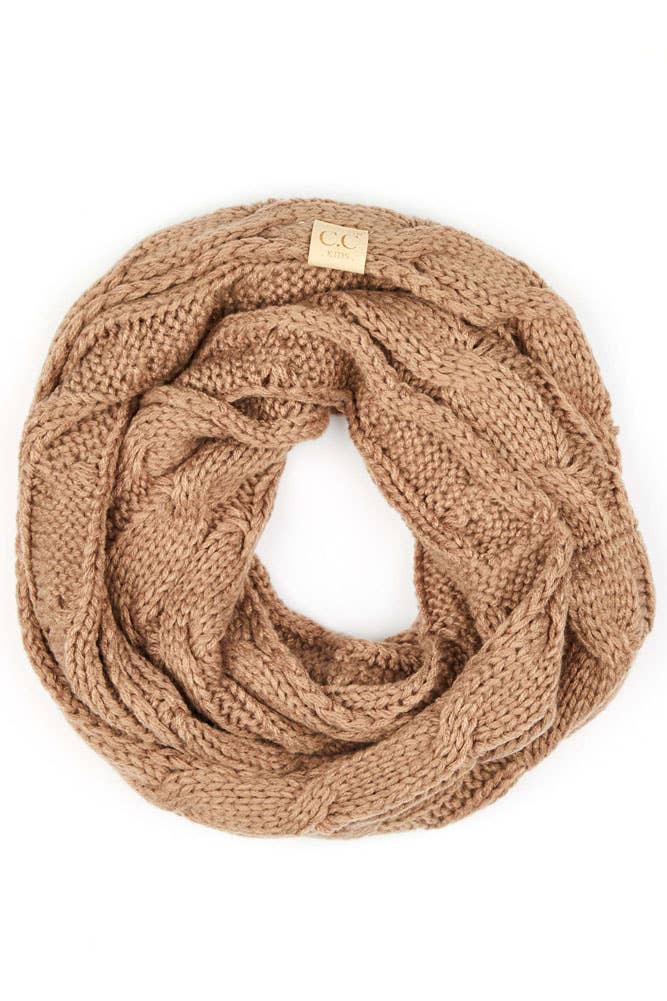 CC Kids Solid Knitted Infinity Scarf