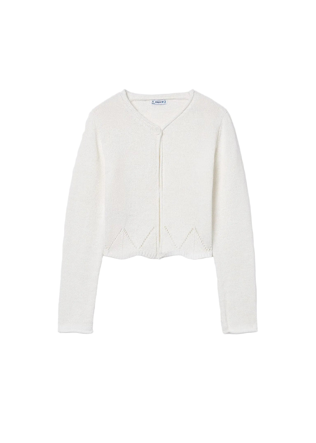 Scallop Hem Knit Cardigan