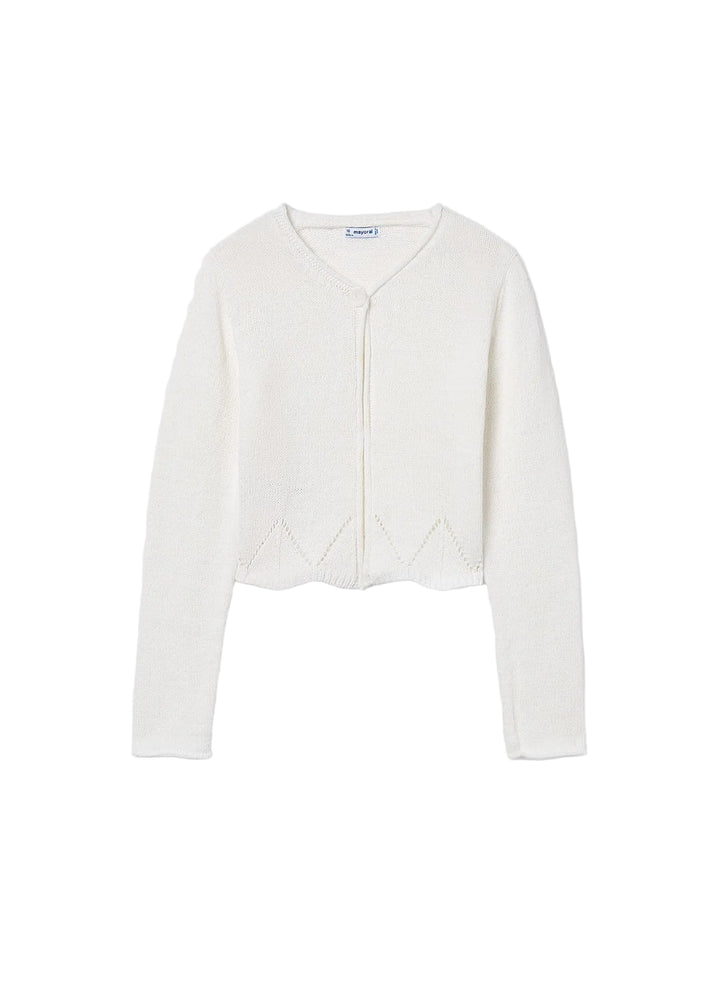 Scallop Hem Knit Cardigan