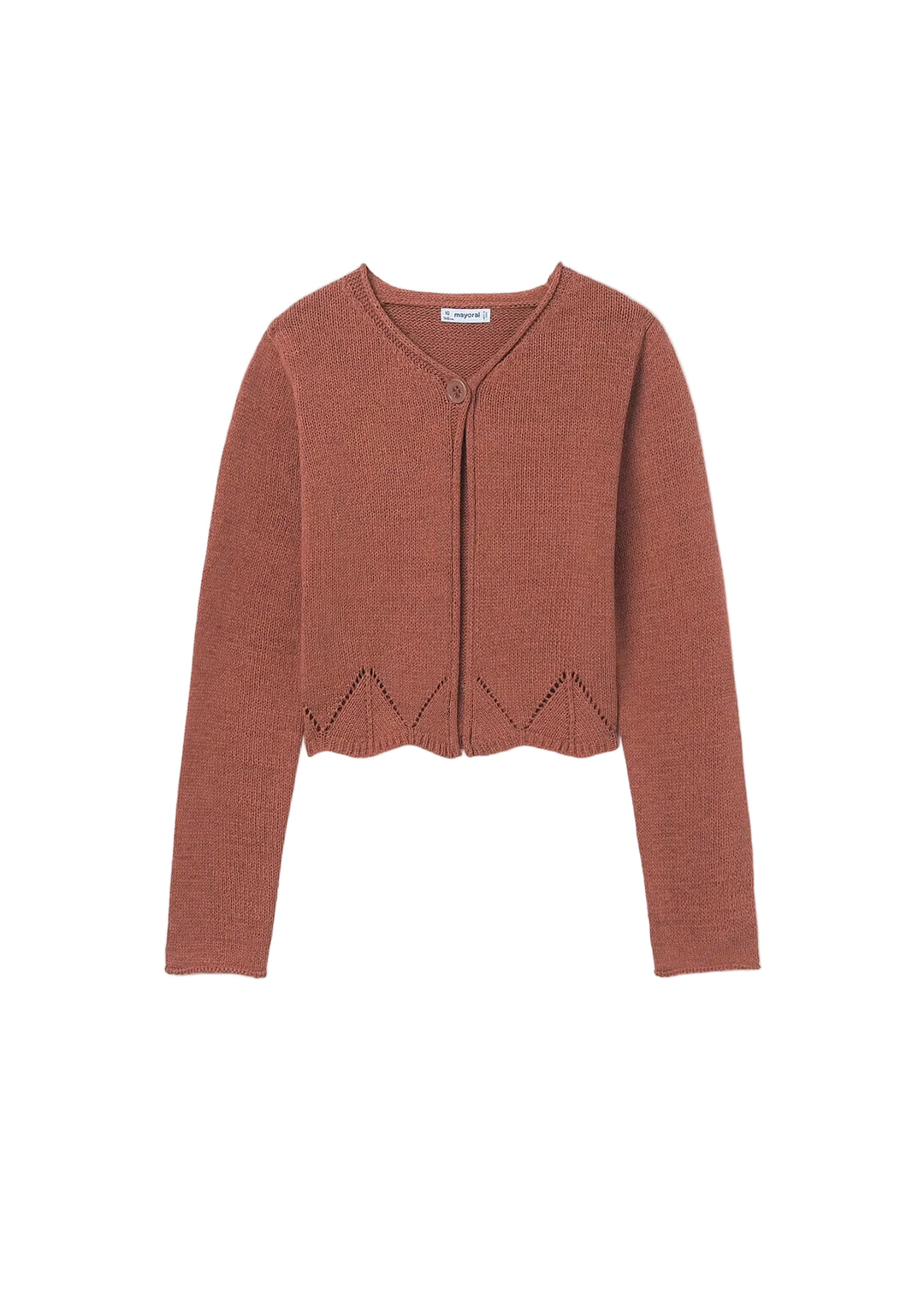 Scallop Hem Knit Cardigan