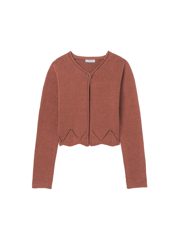 Scallop Hem Knit Cardigan