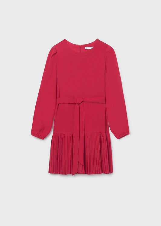 Pleated Tie Dress