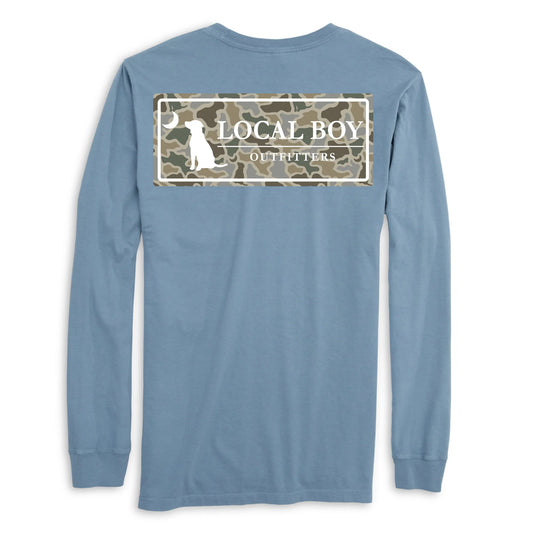 Sand Dog & Moon Camo Plate LS Tee